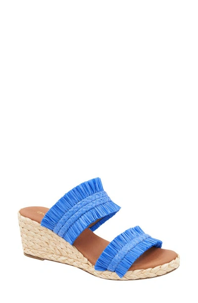 Andre Assous Nori Espadrille Wedge Sandal In French Blue