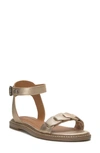 Lucky Brand Kyndall Ankle Strap Sandal In Putty Dove Leather