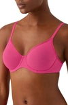 B.tempt'd By Wacoal Cotton To A Tee Underwire Unlined Bra In Raspberry Sorbet