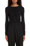 ISABEL MARANT FLORIDE RUCHED LONG SLEEVE TOP