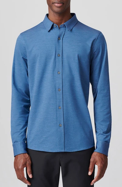 Rhone Commuter Slim Fit Shirt In Medium Blue Oxford