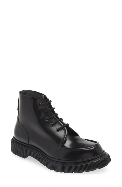 Adieu Creeper Sole Lace-up Boot In Black