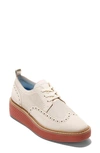 Cole Haan Øriginalgrand Platform Wingtip Derby In Egret Nub/