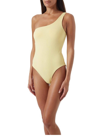 Melissa Odabash Palermo Ribbed Swimsuit In Yellow Ribbed In Multi