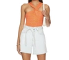 Hudson Twist Crossover Rib Halter Tank In Brown