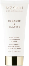 Mz Skin Cleanse & Clarify Dual Action Aha Cleanser & Mask, 100 ml In N/a