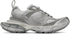 Balenciaga 3xl Distressed Faux Suede And Mesh Sneakers In 1212 Light Grey Mix