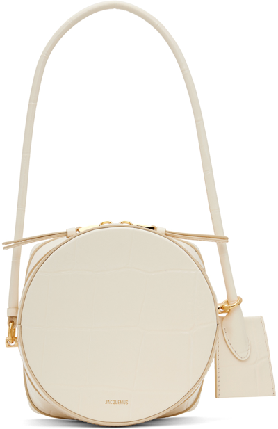 Jacquemus Womens Light Ivory Le Vanito Leather Top-handle Bag