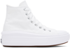 Converse White Chuck Taylor All Star Move High Top Sneakers In White/black/white