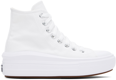 Converse Chuck Taylor All Star Move 运动鞋 – White  Natural Ivory  & Black In White