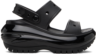 Crocs Classic Mega Crush Sandal In Black