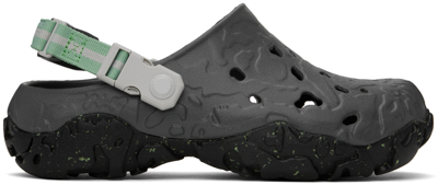 Crocs Gray All-terrain Atlas Clogs In Slate Grey
