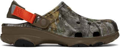 Crocs Khaki Realtree Edge All-terrain Clogs In Grey