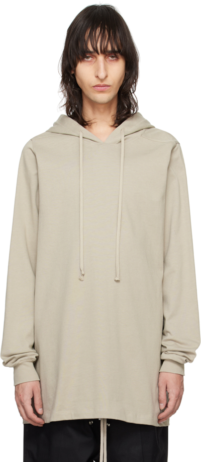 RICK OWENS OFF-WHITE DRAWSTRING HOODIE