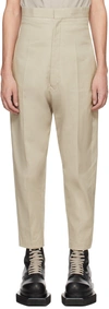 Rick Owens Off-white Dirt Cooper Trousers In 08 Pearl