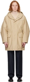 JACQUEMUS BEIGE LES CLASSIQUES 'LA PARKA MARRONE' COAT