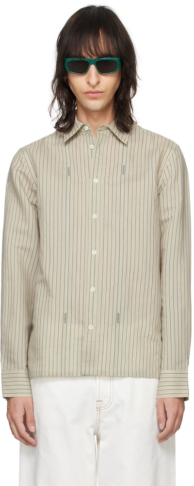 Jacquemus Beige Les Sculptures 'la Chemise De Costume' Shirt In Green/beige