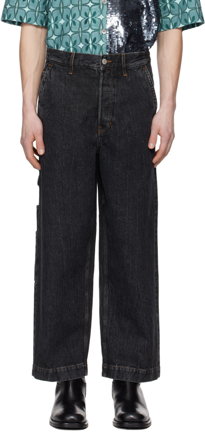 Dries Van Noten Black Loose-fit Jeans In 900 Black