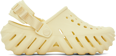 Crocs Yellow Echo Clogs In Beige