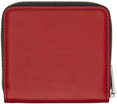 Rick Owens Red Zipped Wallet In 03 Cardinal Red