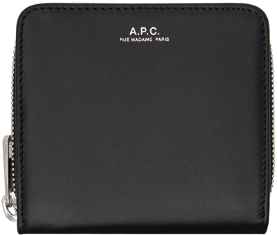 A.p.c. Black Emmanuel Compact Wallet In Lzz Black