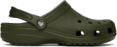 Crocs Khaki Classic Clogs In Army Green