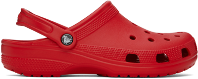 Crocs Red Classic Clogs In Varsity Red