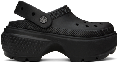 CROCS BLACK STOMP CLOGS