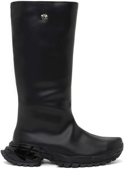 Rombaut Black Vizor Tall Boots In Black Beyond Leather