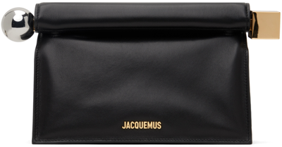 Jacquemus Black Les Sculptures 'la Pochette Rond Carré Pouch In 990 Black