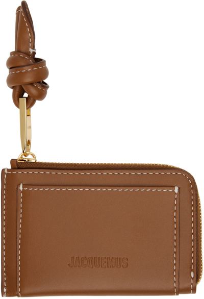 Jacquemus Brown Les Sculptures 'le Porte-cartes Tourni' Card Holder In 811 Light Brown 2