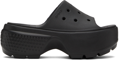Crocs Stomp Slide Sandals In Blk Black