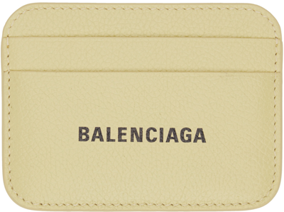 Balenciaga Yellow Cash Card Holder In Butteryellow/lblk