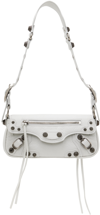 Balenciaga Extra Small Le Cagole Lambskin Leather Shoulder Bag In 9104 Optic White