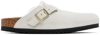 Birkenstock White Boston Shearling Loafers In White