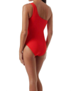 Melissa Odabash Palermo Ribbed Swimsuit In Red Ribbed In Multi