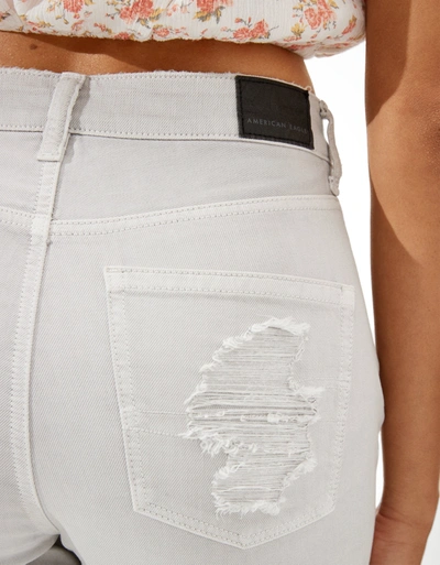 American Eagle Outfitters Ae Ripped Mom Jean In White