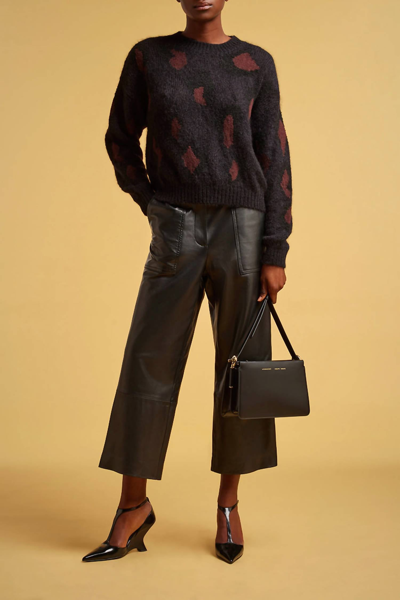 Liviana Conte Wool-blend Sweater In Black/brown