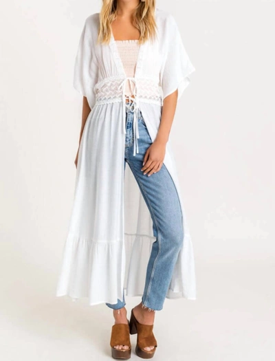 Lush Andreia Lace Duster In White