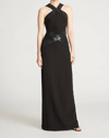 HALSTON HERITAGE JOYCE GOWN IN BLACK