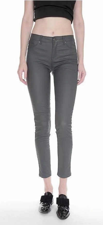 Bianco Cheri Coated Skinny Jeans In Grey
