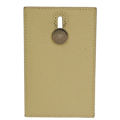 Hermes Leather Wallet () In Beige