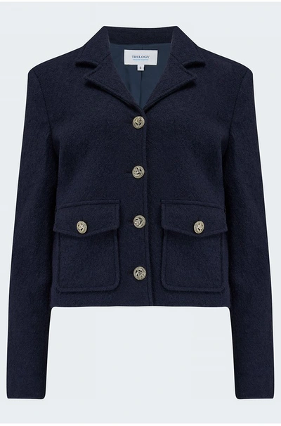Trilogy Iconic Jacket In Navy In Blue