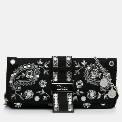 Pre-owned Dior Sequin Embellished Crossbody Bag In Black