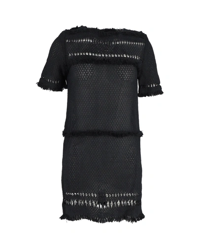 Isabel Marant Perforated Dress In Black Viscose