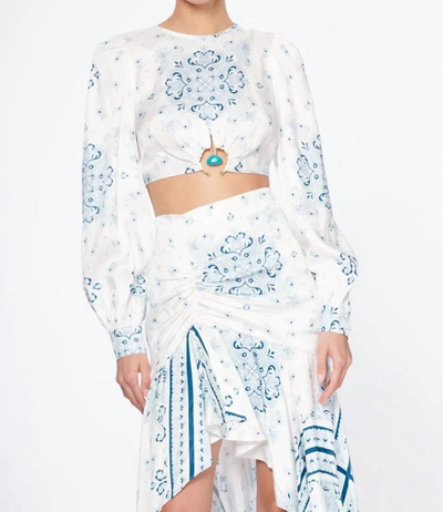 Cami Nyc Zemira Cropped Paisley-print Silk-satin Twill Top In Resort Bandana