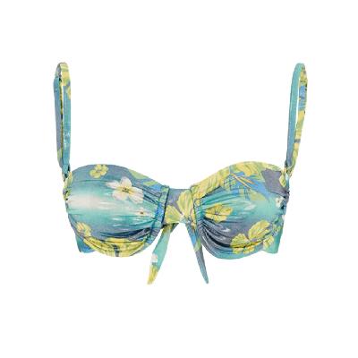 Oceanus Swimwear Cassia Bikini Top In Blue