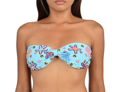 Oceanus Swimwear Quinn Bikini Top Blue