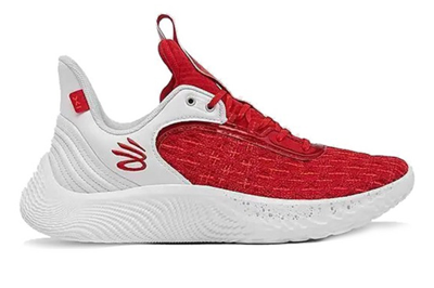 Pre-owned Under Armour Curry Flow 9 Team Red White In White/red