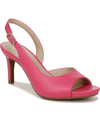 Lifestride Teller Slingback Peep Toe Pump In French Pink Faux Leather